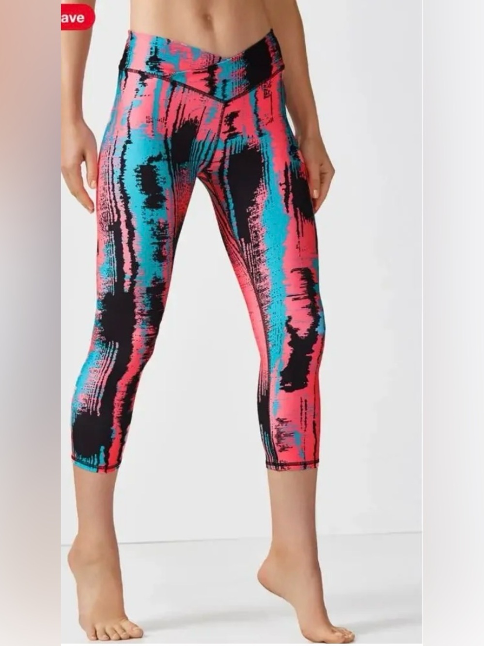 Fabletics Winn Printed Powerhold Capri Size Small